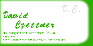 david czettner business card
