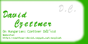 david czettner business card